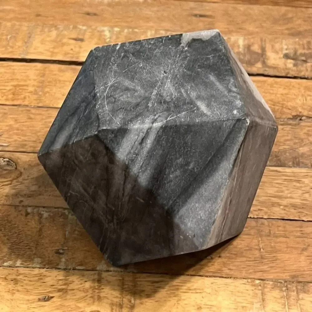 Vintage Marble Diamond Cut Natural Stone Minimalist Desk Decor Paperweight